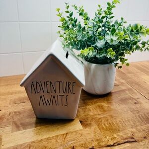 Rae Dunn Adventure Awaits Ceramic House Bank in White